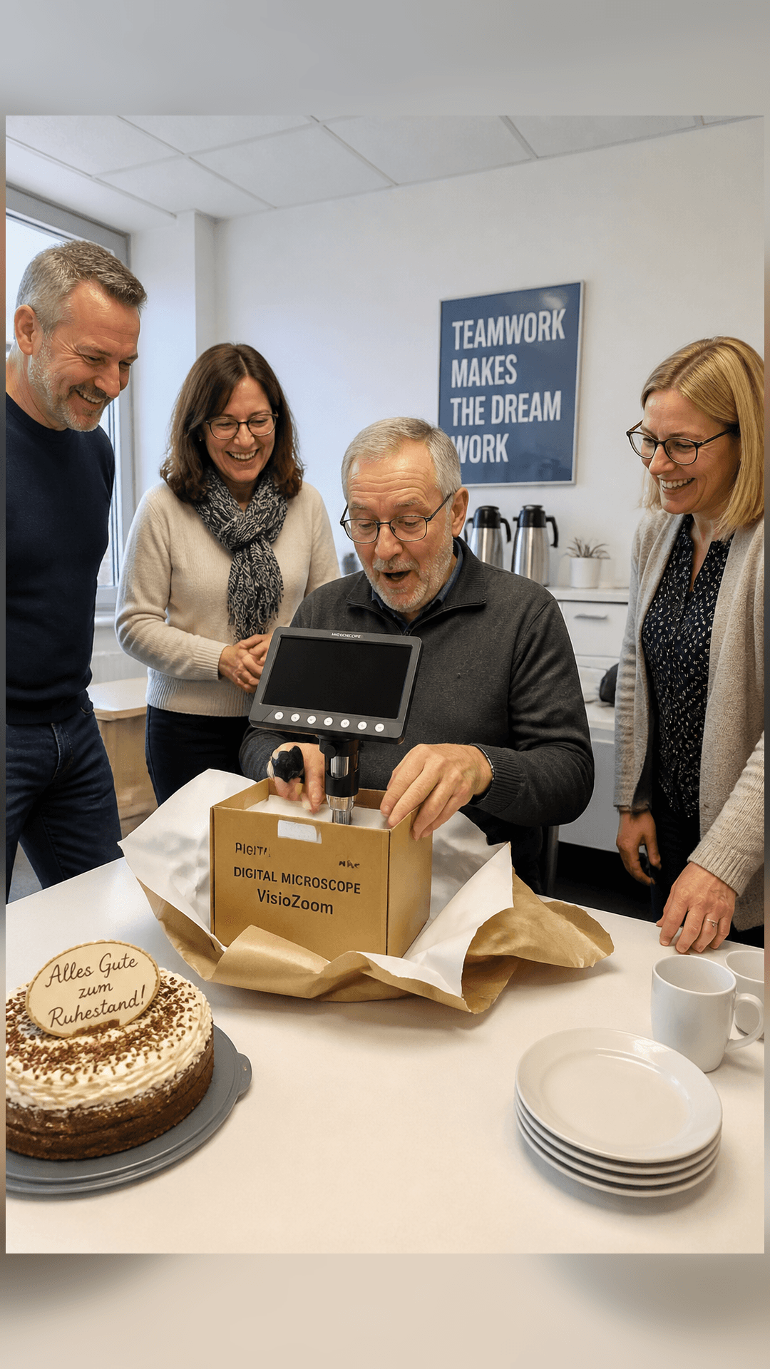 VisioZoom Digitalmikroskop bei der Anwendung im Alltag.